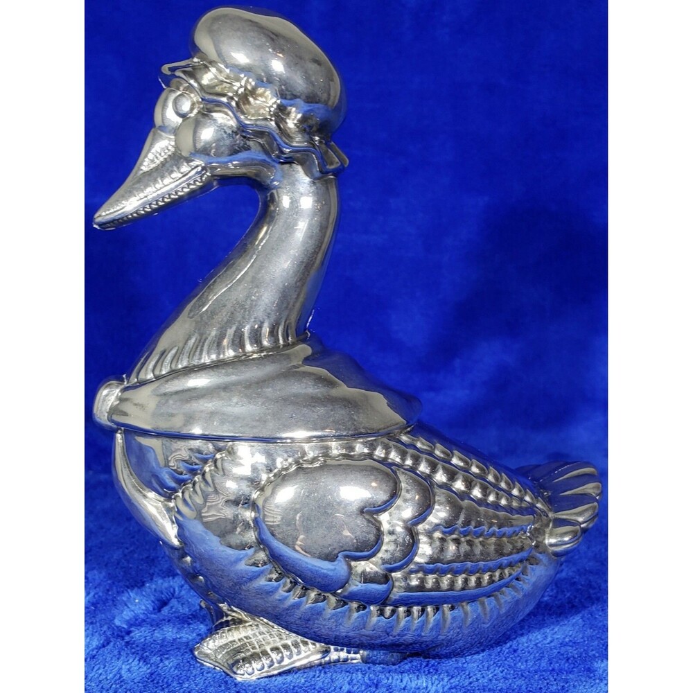 Vintage Godinger Mother Goose Metal Silver Plated Coin Savings Bank - Picture 1 of 12